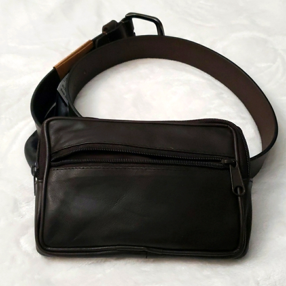 Genuine leather Belt/Fanny‎ Pack (size S/M) 38ins